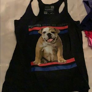 Puppies make me happy tank top